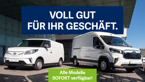 Voll gut für Ihr Geschäft:<br>MAXUS Nutzfahrzeuge