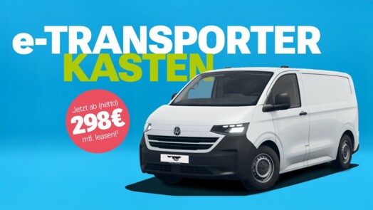 Volkswagen Nutzfahrzeuge e-Transporter Kasten Bestellfahrzeug, Radstand: 3.100 mm KR 100 kW (136 PS)