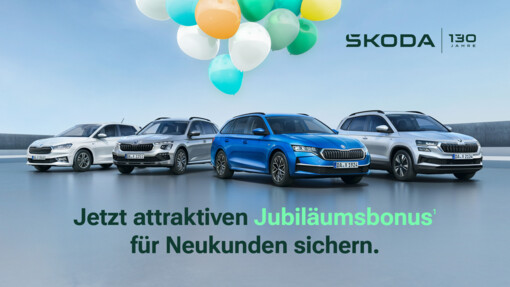 Wir feiern 130 Jahre Škoda. <br>Und Sie Ihren Neuen.